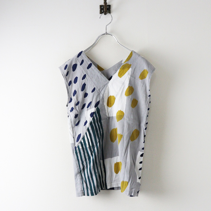 ソウソウ SOU SOU 京都 高島縮 抜衿ジバン S 路地 グレー┃和柄 和服 トップス カットソー【2400014676938】_画像1