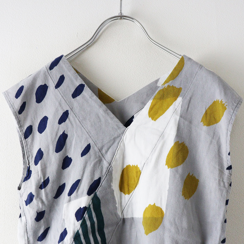 ソウソウ SOU SOU 京都 高島縮 抜衿ジバン S 路地 グレー┃和柄 和服 トップス カットソー【2400014676938】_画像3
