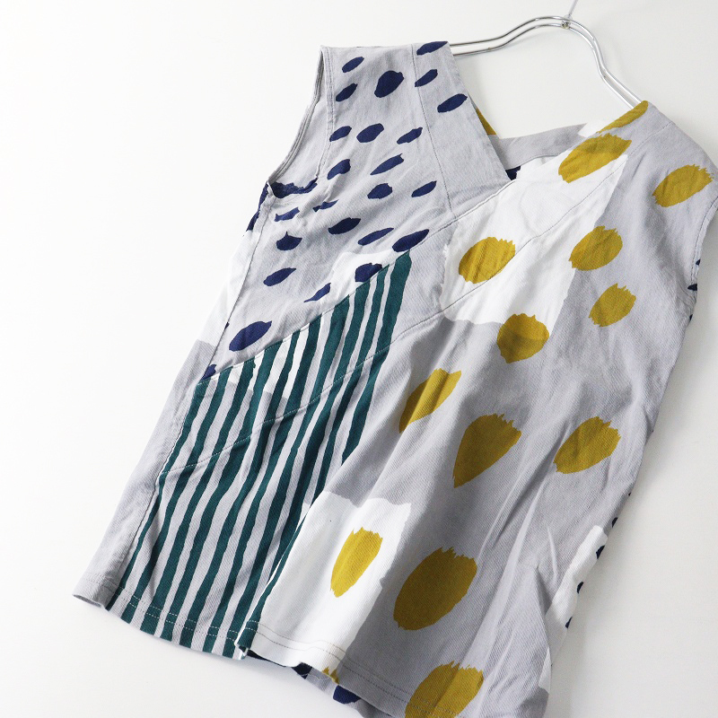 ソウソウ SOU SOU 京都 高島縮 抜衿ジバン S 路地 グレー┃和柄 和服 トップス カットソー【2400014676938】_画像5