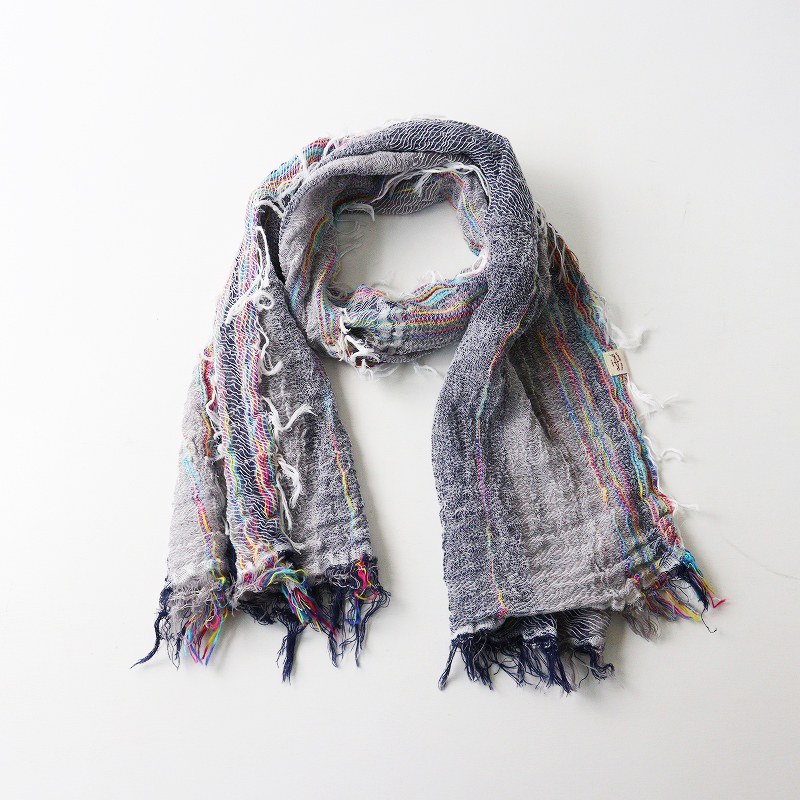 玉木新雌 タマキニイメ tamaki niime roots shawl SMALL ルーツショールスモール |グレー マフラー【2400014689365】_画像2