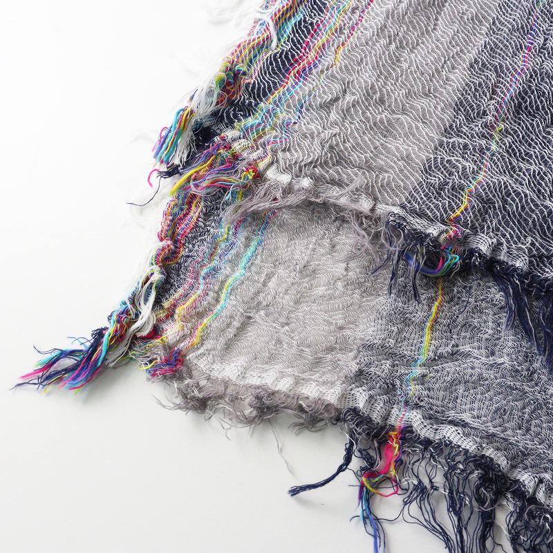 玉木新雌 タマキニイメ tamaki niime roots shawl SMALL ルーツショールスモール |グレー マフラー【2400014689365】_画像4