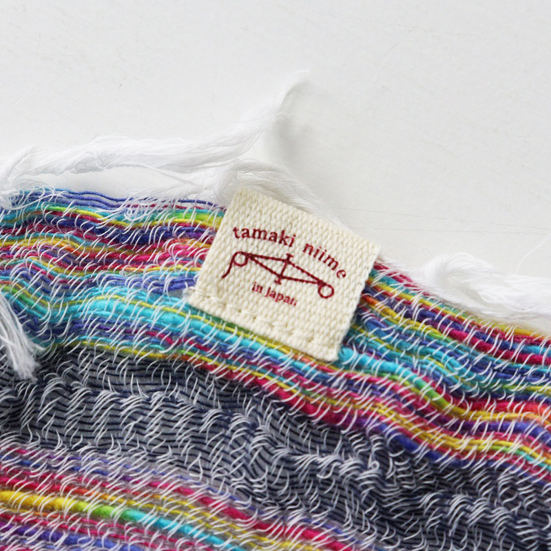 玉木新雌 タマキニイメ tamaki niime roots shawl SMALL ルーツショールスモール |グレー マフラー【2400014689365】_画像6