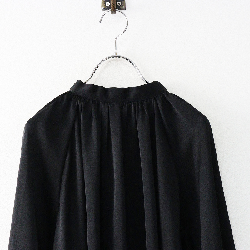 ハグオーワー クロスアンドクロス HUG O WaR Cloth&Cross ギャザープルオーバーブラウス F＼ブラック シャツ【2400014690514】_画像3