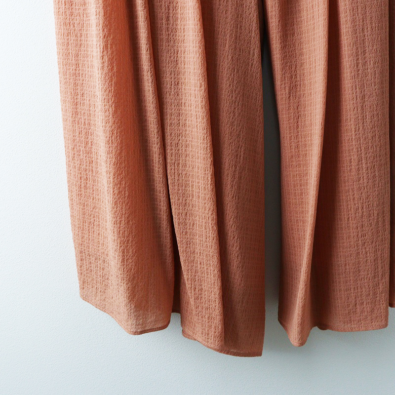 未使用 定価17300円 ホコモモラ Jocomomola Tierno ランダムプリーツパンツ 40 ピンク┃ボトムス ロング丈【2400014689648】_画像4