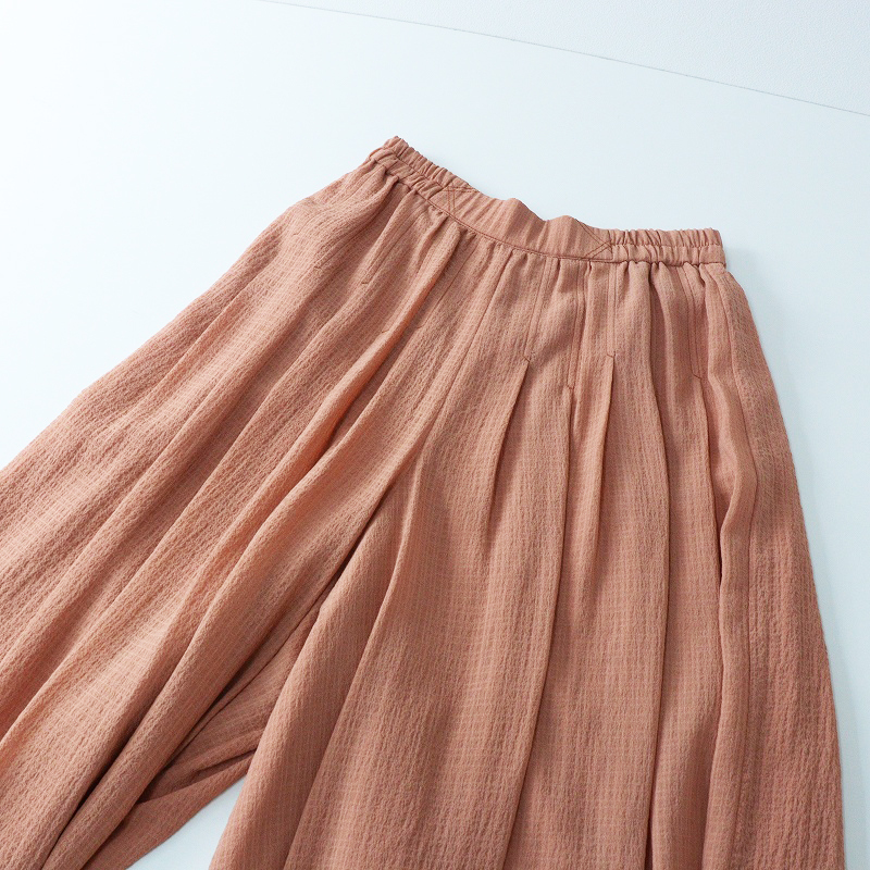 未使用 定価17300円 ホコモモラ Jocomomola Tierno ランダムプリーツパンツ 40 ピンク┃ボトムス ロング丈【2400014689648】_画像5