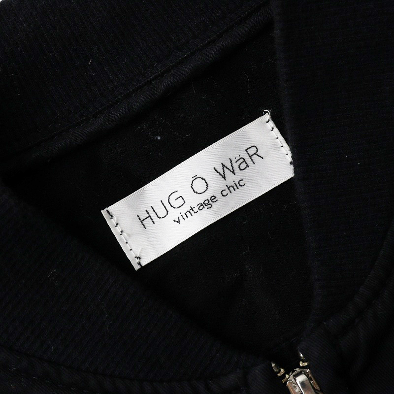 ハグオーワー HUG O WaR コットンツイルジップブルゾン S\ブラック ジャケット アウター【2400014690736】_画像6