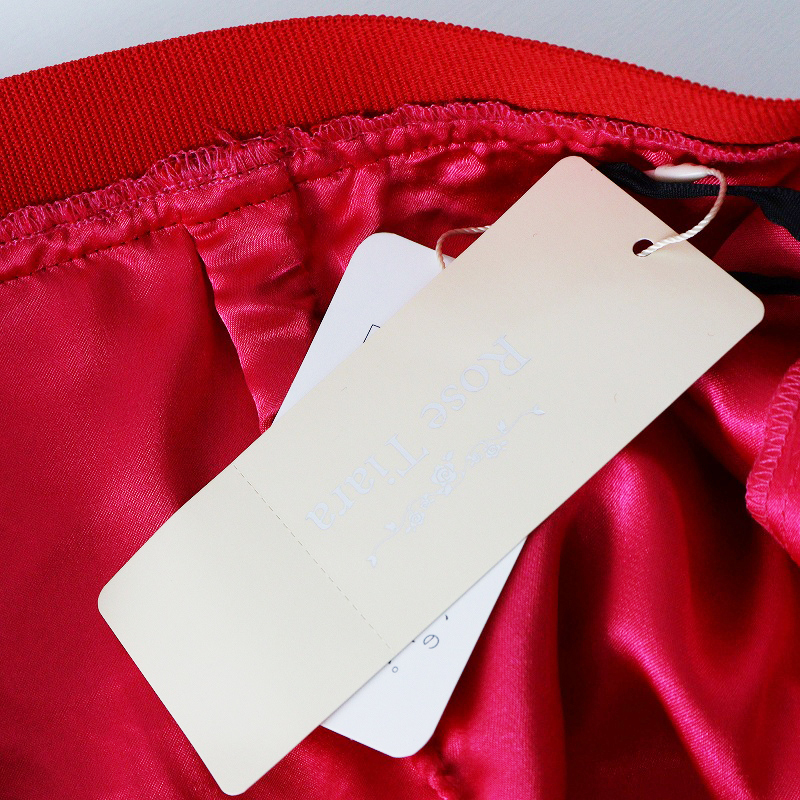 未使用 大きいサイズ ローズティアラ Rose Tiara リーフケミカルレーススカート 46＼レッド フラワー タイト 花柄【2400014679465】_画像7