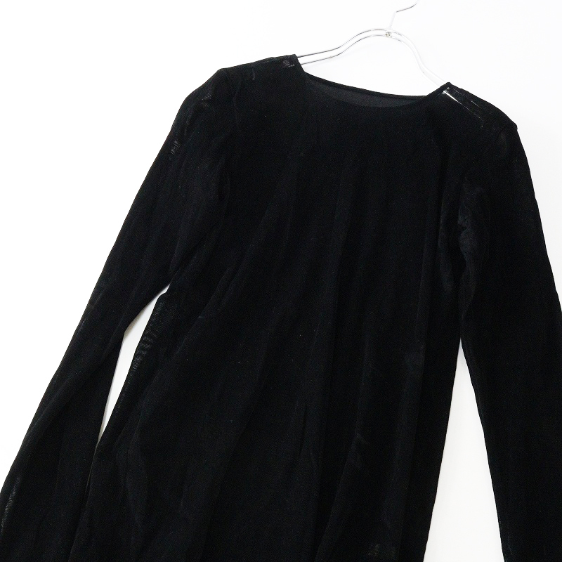 2024AW プラージュ Plage Flocky Mesh ロンT フロッキーメッシュロンT ｜ブラック トップス プルオーバー【2400014699487】_画像5