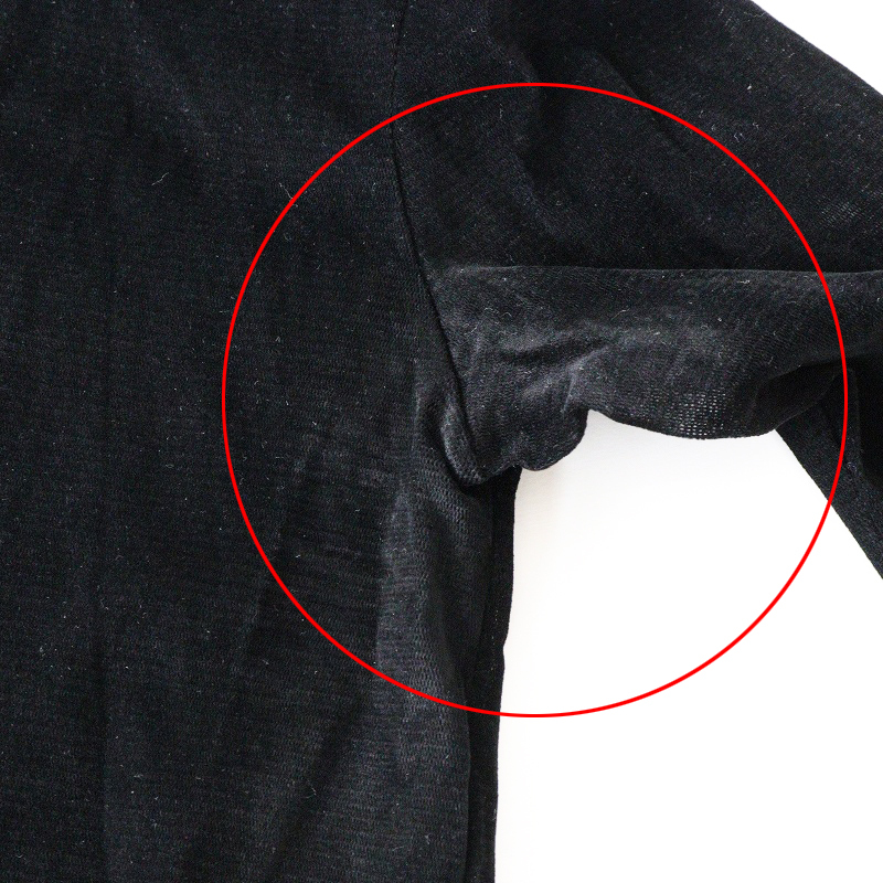 2024AW プラージュ Plage Flocky Mesh ロンT フロッキーメッシュロンT ｜ブラック トップス プルオーバー【2400014699487】_画像7