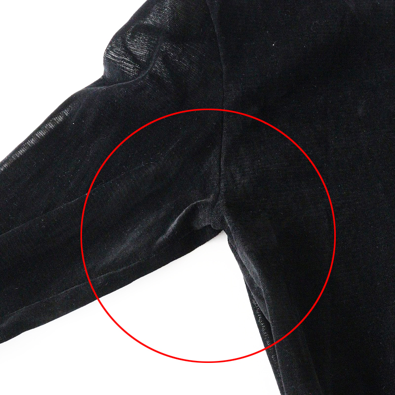 2024AW プラージュ Plage Flocky Mesh ロンT フロッキーメッシュロンT ｜ブラック トップス プルオーバー【2400014699487】_画像8