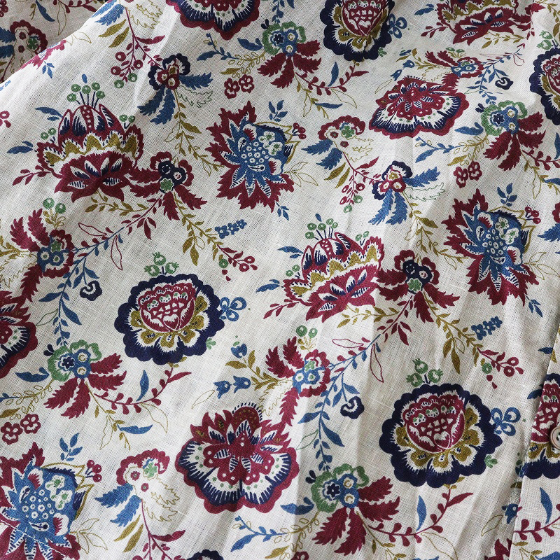 2025SS イチアンティークス ICHI Antiquites フラワーブラウス ｜ベージュ 花柄 ボタニカル バンドカラー シャツ【2400014700718】_画像7