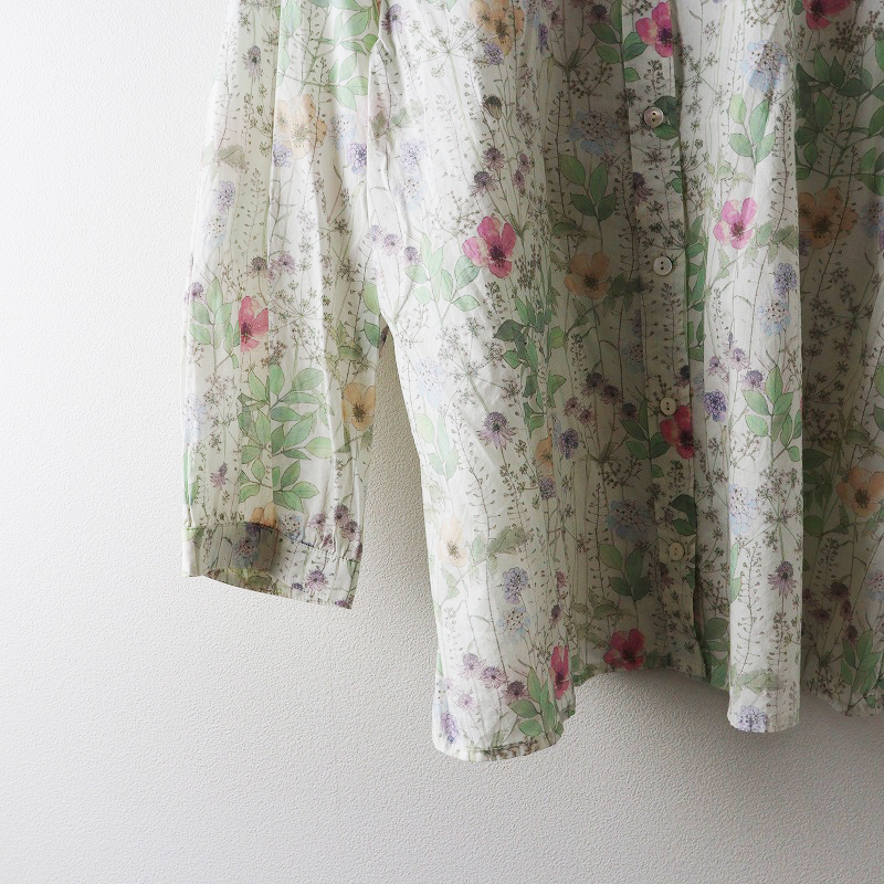 アフタヌーンティーワードローブ Afternoon Tea WARDROBE リバティ Irma イルマ 丸襟 シャツ MR オフ┃ブラウス 花柄【2400014699852】_画像4