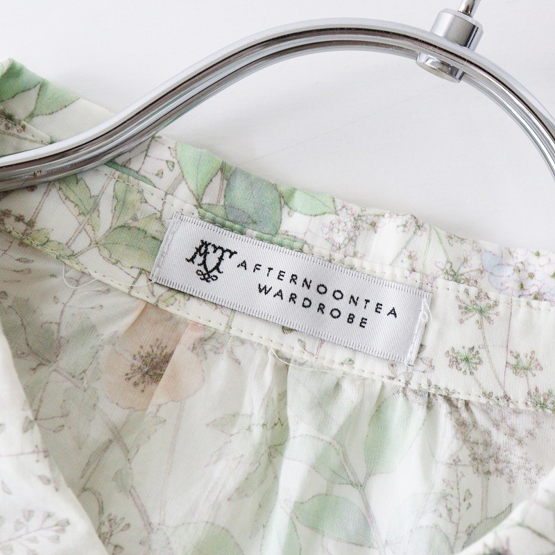 アフタヌーンティーワードローブ Afternoon Tea WARDROBE リバティ Irma イルマ 丸襟 シャツ MR オフ┃ブラウス 花柄【2400014699852】_画像8
