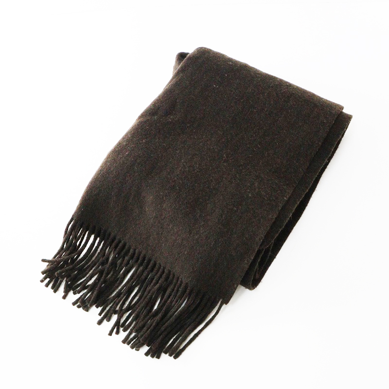 カオス Chaos アソースメレ ASAUCE MELER 別注 ウールフリンジストール\ダークブラウン ショール 大判 マフラー【2400014700138】_画像1