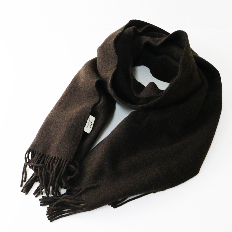 カオス Chaos アソースメレ ASAUCE MELER 別注 ウールフリンジストール\ダークブラウン ショール 大判 マフラー【2400014700138】_画像3