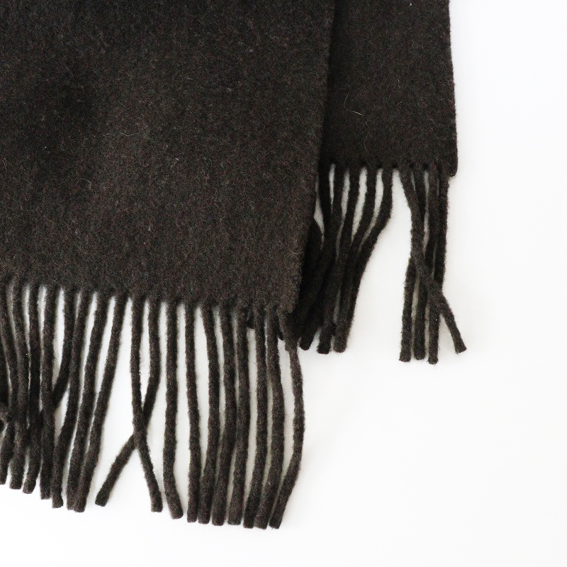 カオス Chaos アソースメレ ASAUCE MELER 別注 ウールフリンジストール\ダークブラウン ショール 大判 マフラー【2400014700138】_画像5