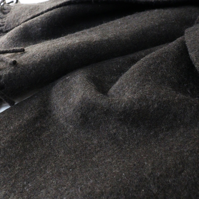 カオス Chaos アソースメレ ASAUCE MELER 別注 ウールフリンジストール\ダークブラウン ショール 大判 マフラー【2400014700138】_画像7