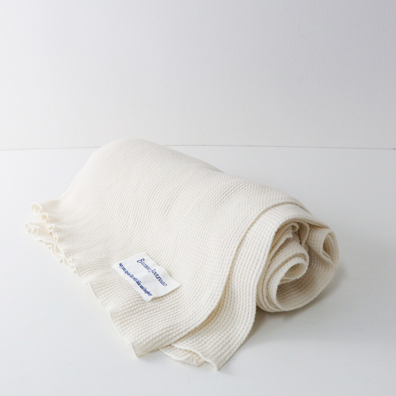 美品 ブルーバードブルバード BLUEBIRD BOULEVARD ワッフルストール＼オフホワイト 大判 ショール【2400014697735】_画像2