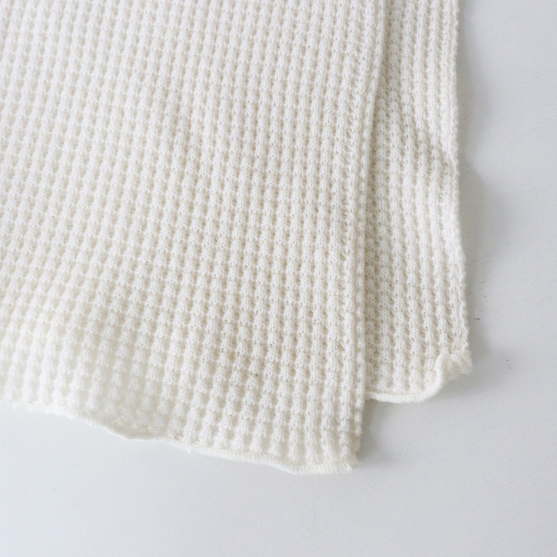 美品 ブルーバードブルバード BLUEBIRD BOULEVARD ワッフルストール＼オフホワイト 大判 ショール【2400014697735】_画像3