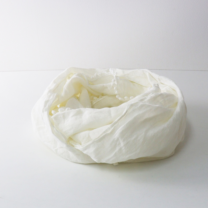 キャピタル KAPITAL レース フリンジ スヌード ｜オフホワイト ショール マフラー ストール アクセサリー【2400014702088】_画像6