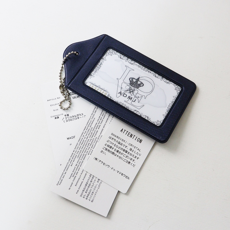 未使用 A.D.M.J. エーディーエムジェイ 牛革クロコ型押し スワロフスキー クリスタル付き ミニトートバッグ\マルチ【2400014684902】_画像8