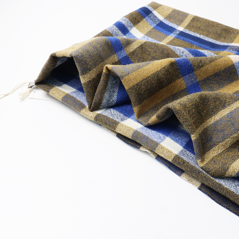 未使用 定価4.1万 カディアンドコー Khadi and co BESS NIELSEN ウール 大判 チェック ストール ｜ベージュ系【2400014687194】_画像7