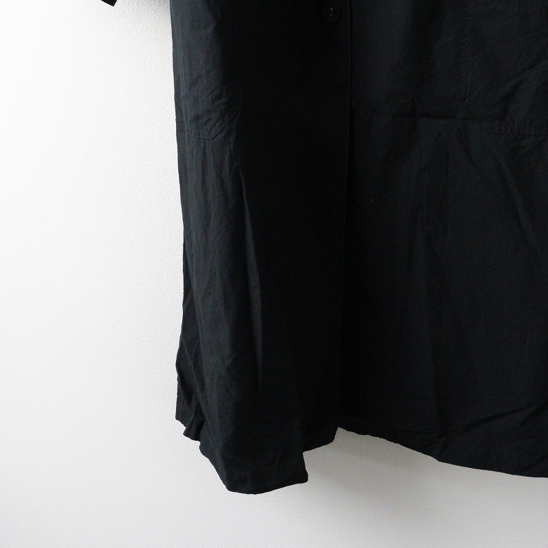 ポルテデブトン Porter des boutons コットン コートワンピース |ブラック 羽織り ライト【2400014694567】_画像4