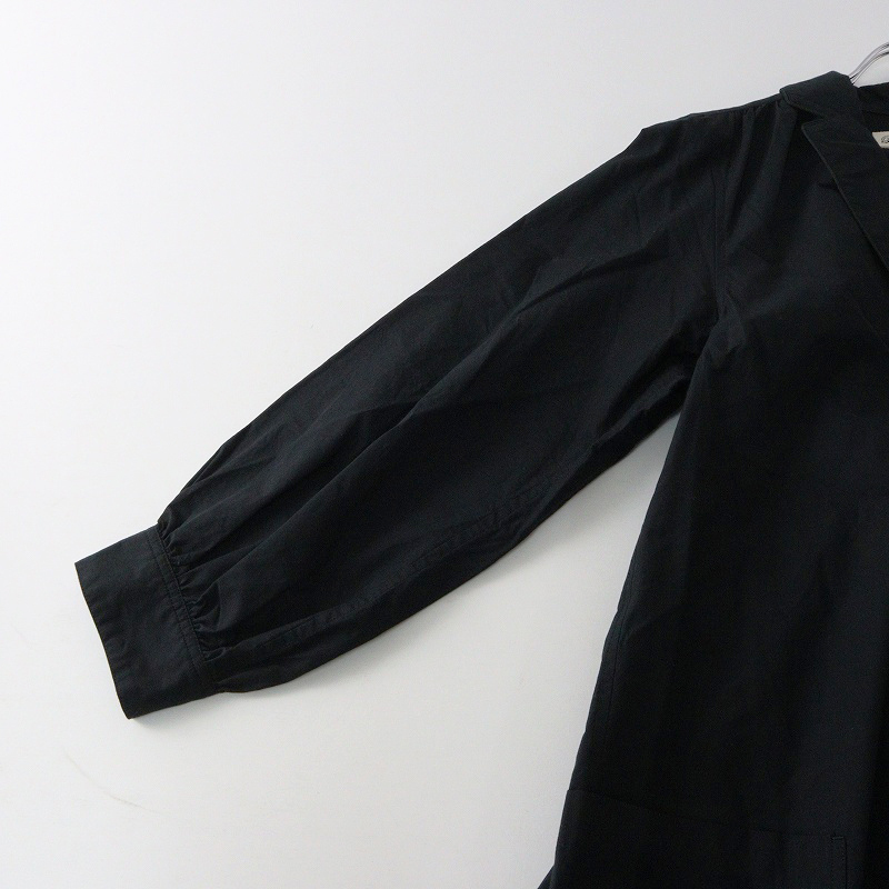 ポルテデブトン Porter des boutons コットン コートワンピース |ブラック 羽織り ライト【2400014694567】_画像6