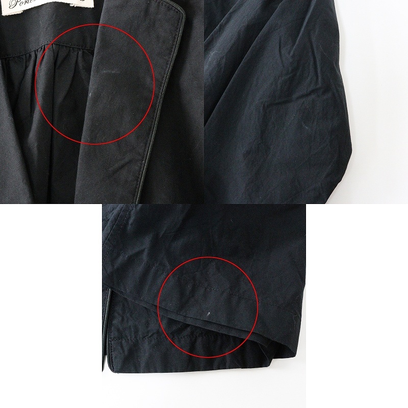 ポルテデブトン Porter des boutons コットン コートワンピース |ブラック 羽織り ライト【2400014694567】_画像8