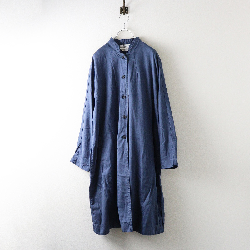 未使用 ヴェリテクール Veritecoeur CT-001 シャツワンピース 2｜ブルー トップス noukoniro 濃紺色 スタンドカラー【2400014694482】_画像1