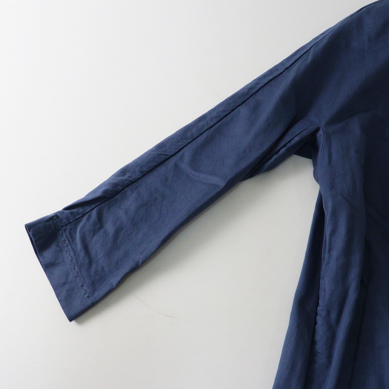 未使用 ヴェリテクール Veritecoeur CT-001 シャツワンピース 2｜ブルー トップス noukoniro 濃紺色 スタンドカラー【2400014694482】_画像7