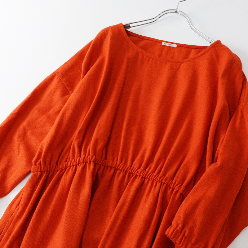 キャトルセゾン quatre saisons ウール ウエストマーク ワンピース ｜オレンジ トップス プルオーバー【2400014694451】_画像5