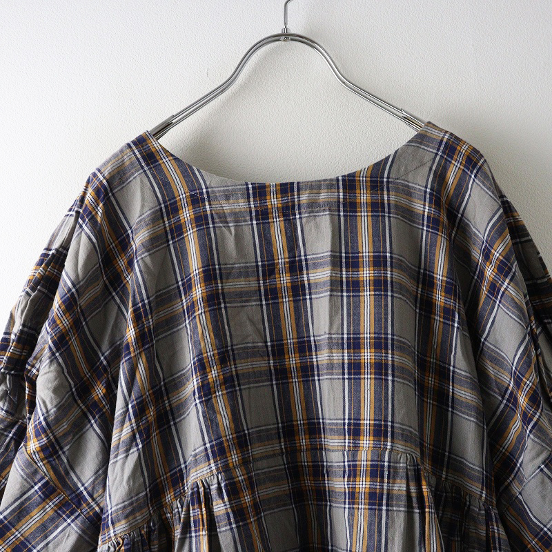 未使用 バスコ　BASCO ソラソラドレス F｜グレー ネイビー トップス ノーカラー ワンピース【2400014694741】_画像3