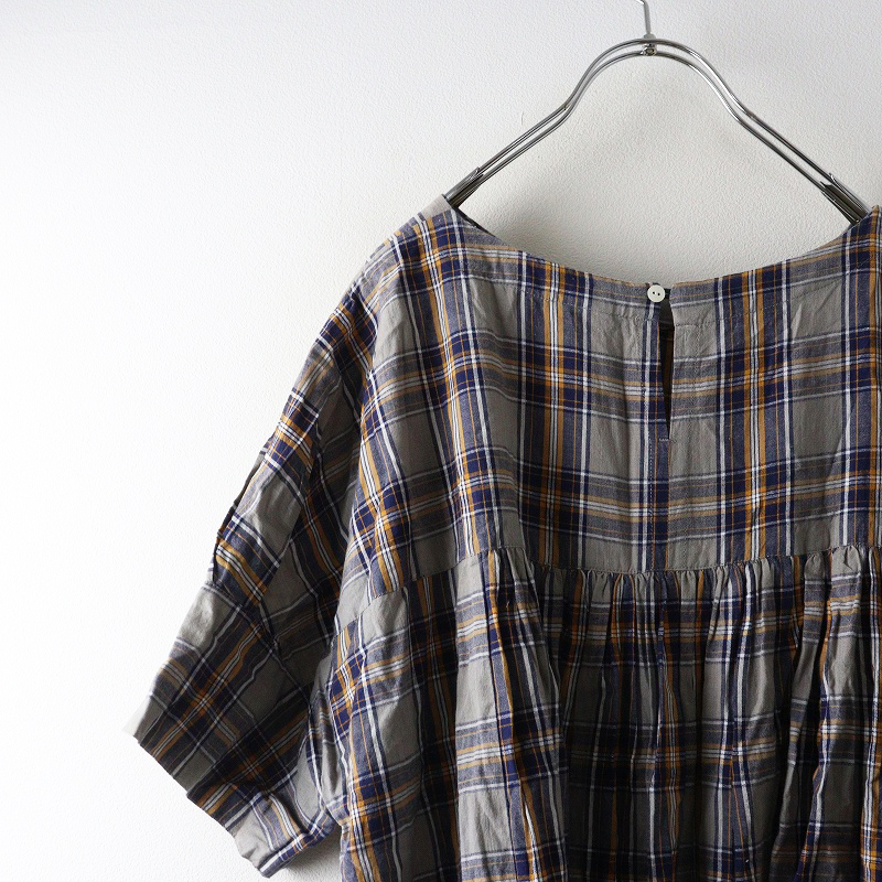 未使用 バスコ　BASCO ソラソラドレス F｜グレー ネイビー トップス ノーカラー ワンピース【2400014694741】_画像5