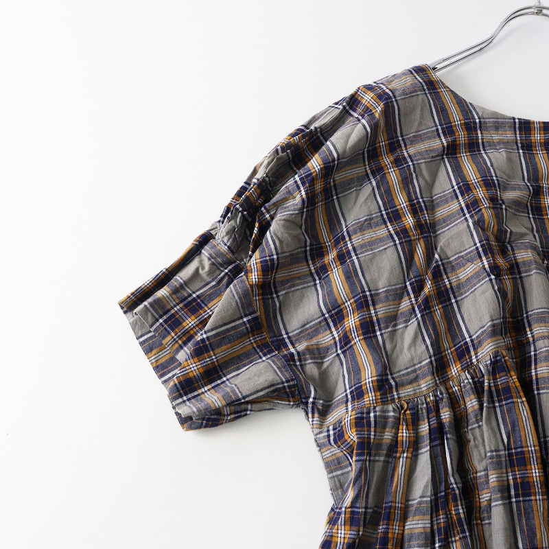 未使用 バスコ　BASCO ソラソラドレス F｜グレー ネイビー トップス ノーカラー ワンピース【2400014694741】_画像7