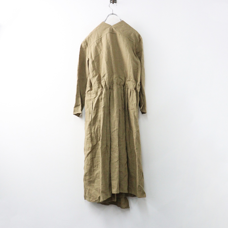 ナチュラン コライユ corail リネンカシュクールワンピース F ベージュ┃麻素材 ワイド フレア ナチュラル【2400014691580】_画像2