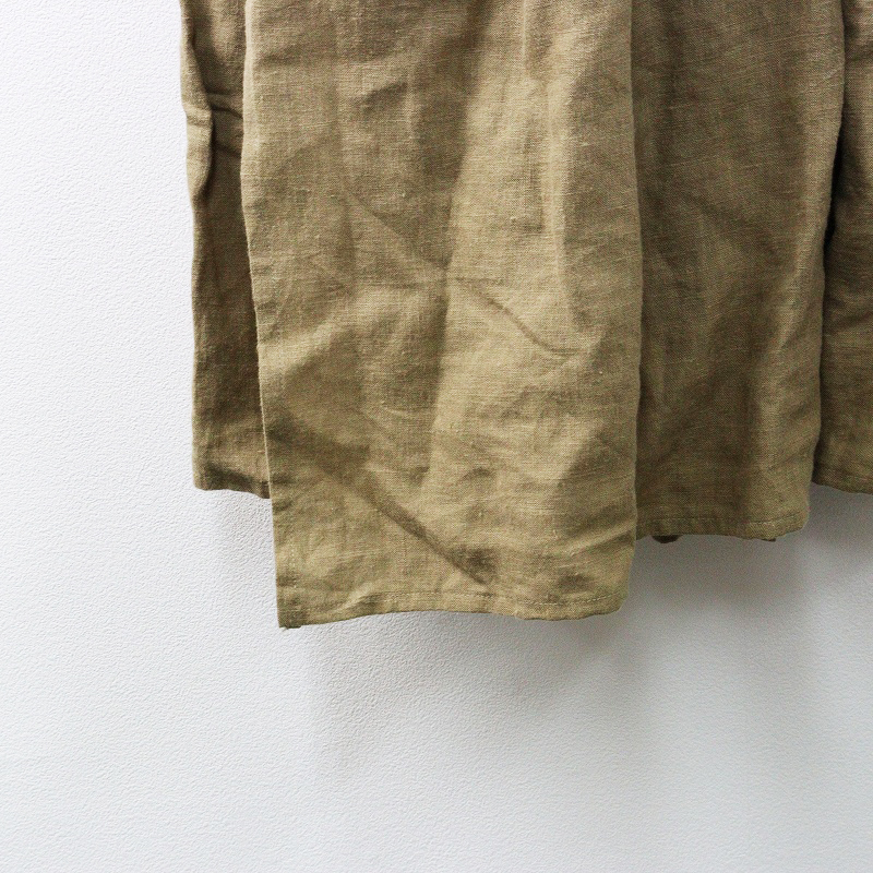 ナチュラン コライユ corail リネンカシュクールワンピース F ベージュ┃麻素材 ワイド フレア ナチュラル【2400014691580】_画像4