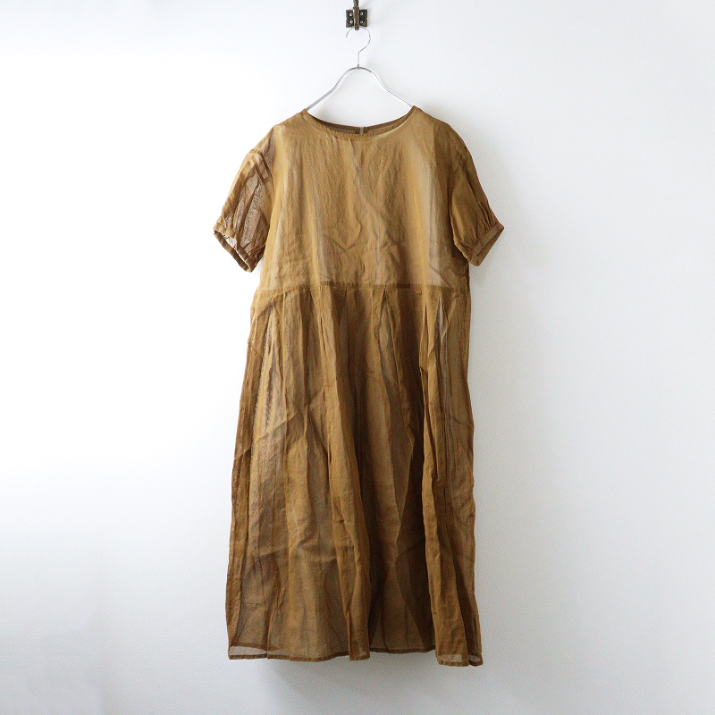 未使用 ローブデポー ROBE de PEAU オーガンジーワンピース F｜ベージュ系 トップス シアー【2400014694666】_画像1