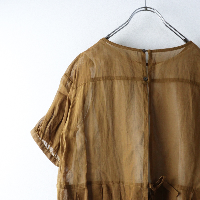 未使用 ローブデポー ROBE de PEAU オーガンジーワンピース F｜ベージュ系 トップス シアー【2400014694666】_画像5