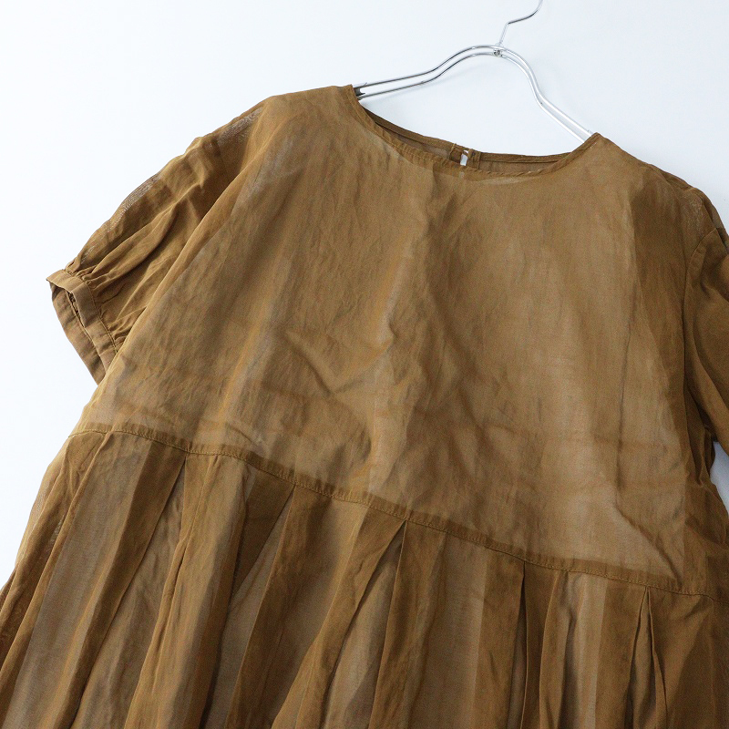 未使用 ローブデポー ROBE de PEAU オーガンジーワンピース F｜ベージュ系 トップス シアー【2400014694666】_画像6