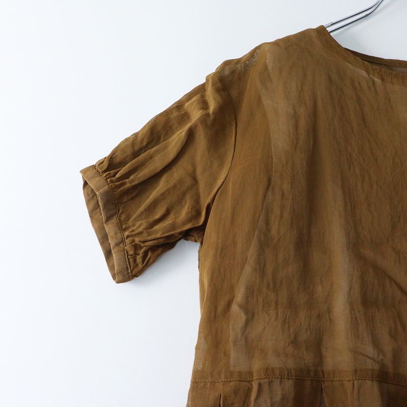 未使用 ローブデポー ROBE de PEAU オーガンジーワンピース F｜ベージュ系 トップス シアー【2400014694666】_画像7