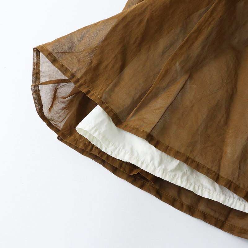 未使用 ローブデポー ROBE de PEAU オーガンジーワンピース F｜ベージュ系 トップス シアー【2400014694666】_画像8