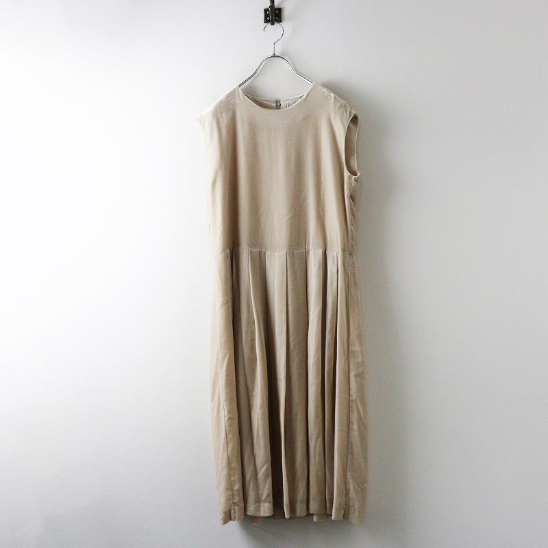 未使用 ハウピア haupia エディブルフラワーを閉じ込めてワンピース 38|ベージュ モチーフ レースつけ襟【2400014694659】_画像3