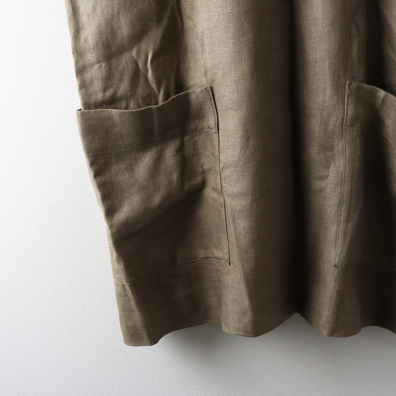 定価31900円 2025年 アデュートリステス ロワズィール LOISIR リネンツイルオーバーベスト ベージュ┃ハオリ 羽織【2400014699241】_画像4