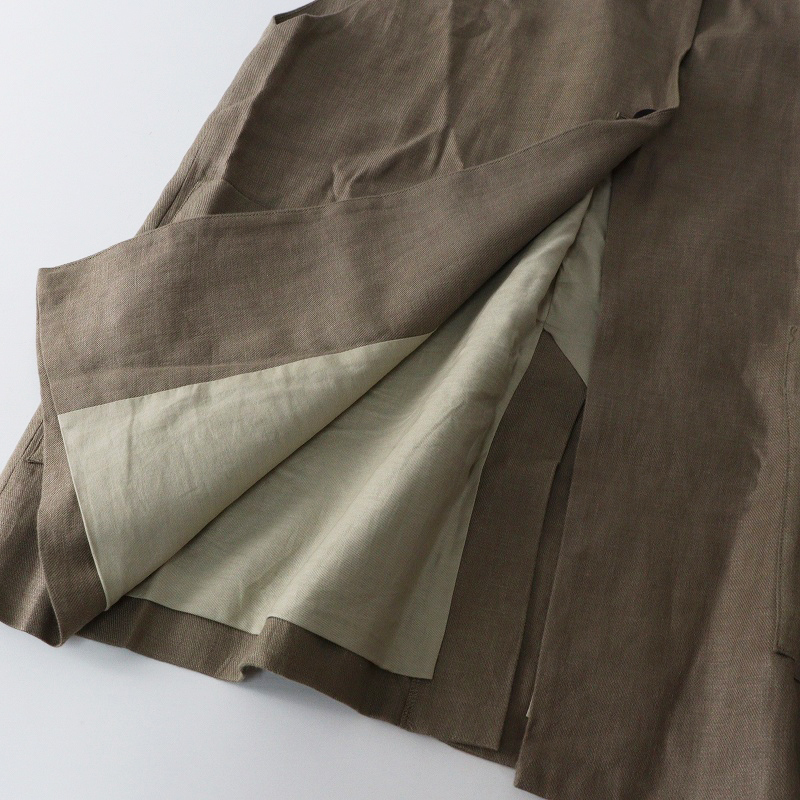 定価31900円 2025年 アデュートリステス ロワズィール LOISIR リネンツイルオーバーベスト ベージュ┃ハオリ 羽織【2400014699241】_画像6