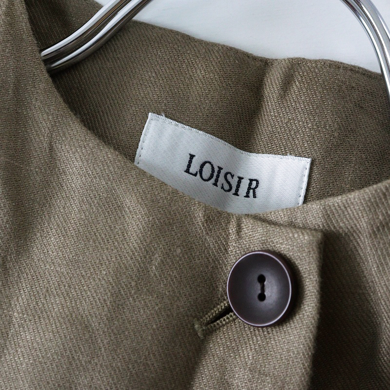 定価31900円 2025年 アデュートリステス ロワズィール LOISIR リネンツイルオーバーベスト ベージュ┃ハオリ 羽織【2400014699241】_画像7