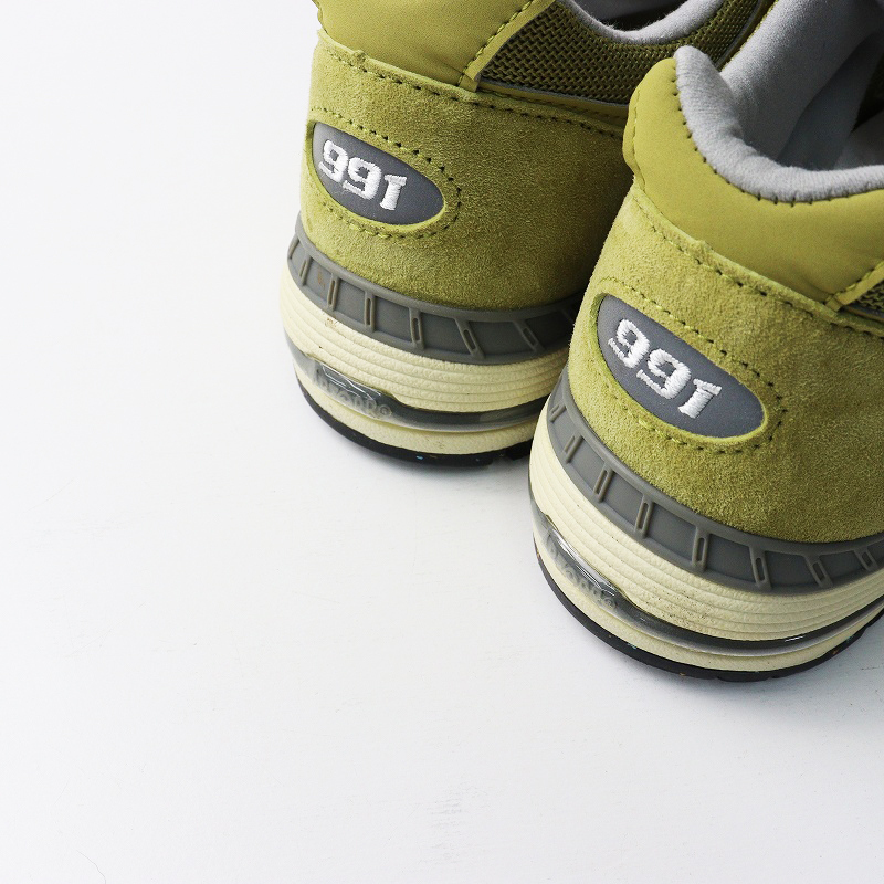  прекрасный товар MADE IN UK New balance NEW BALANCEwi мужской 991 GREEN MOSS спортивные туфли US8l оттенок бежевого примерно 25cm[2400014687156]