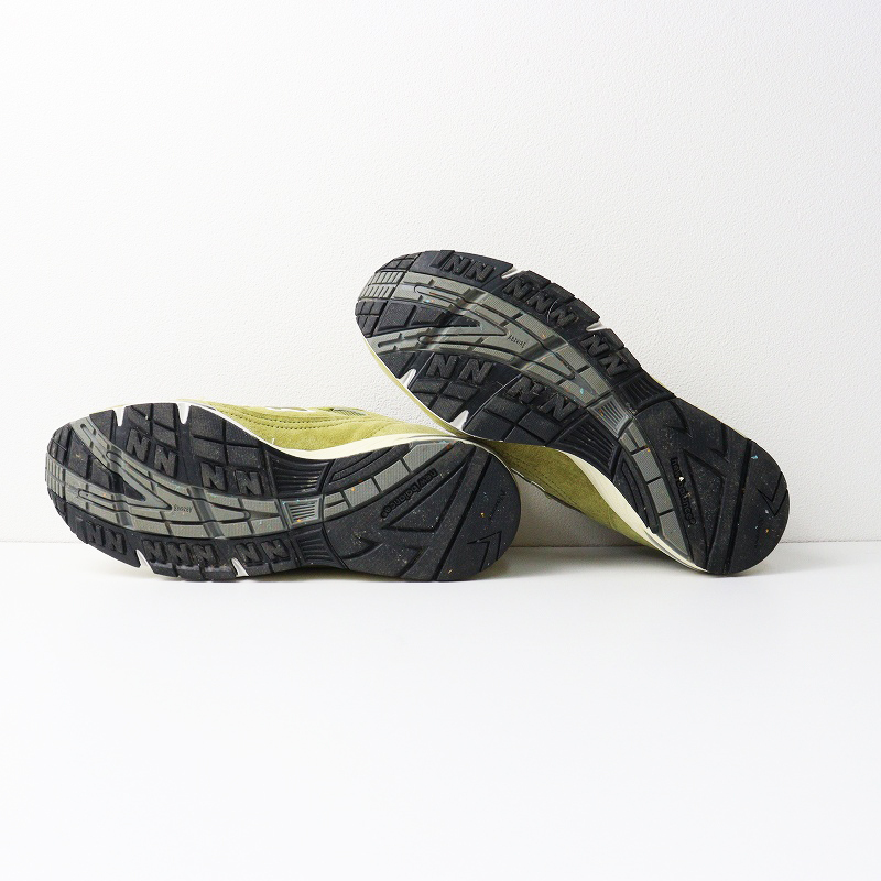  прекрасный товар MADE IN UK New balance NEW BALANCEwi мужской 991 GREEN MOSS спортивные туфли US8l оттенок бежевого примерно 25cm[2400014687156]