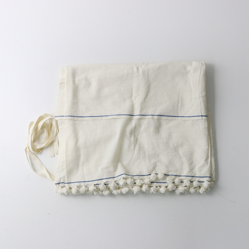 ドーサ dosa オーガニックカディコットン ボンボン付き ショール キナリ┃インド製 生成り ストール タッセル付き【2400014703757】_画像2