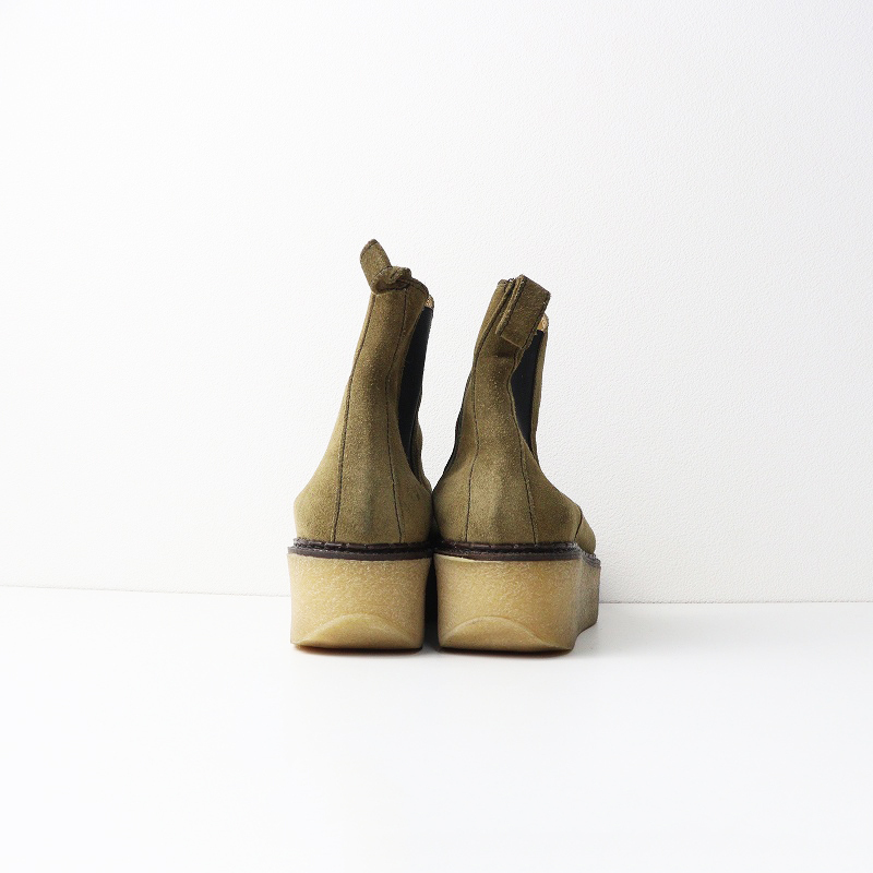 ドゥーズィエムクラス Deuxieme Classe FLAMINGOS フラミンゴ サイドゴアブーツ 37＼カーキ スエード レザー 23.5〜24cm 【2400014705317】_画像3